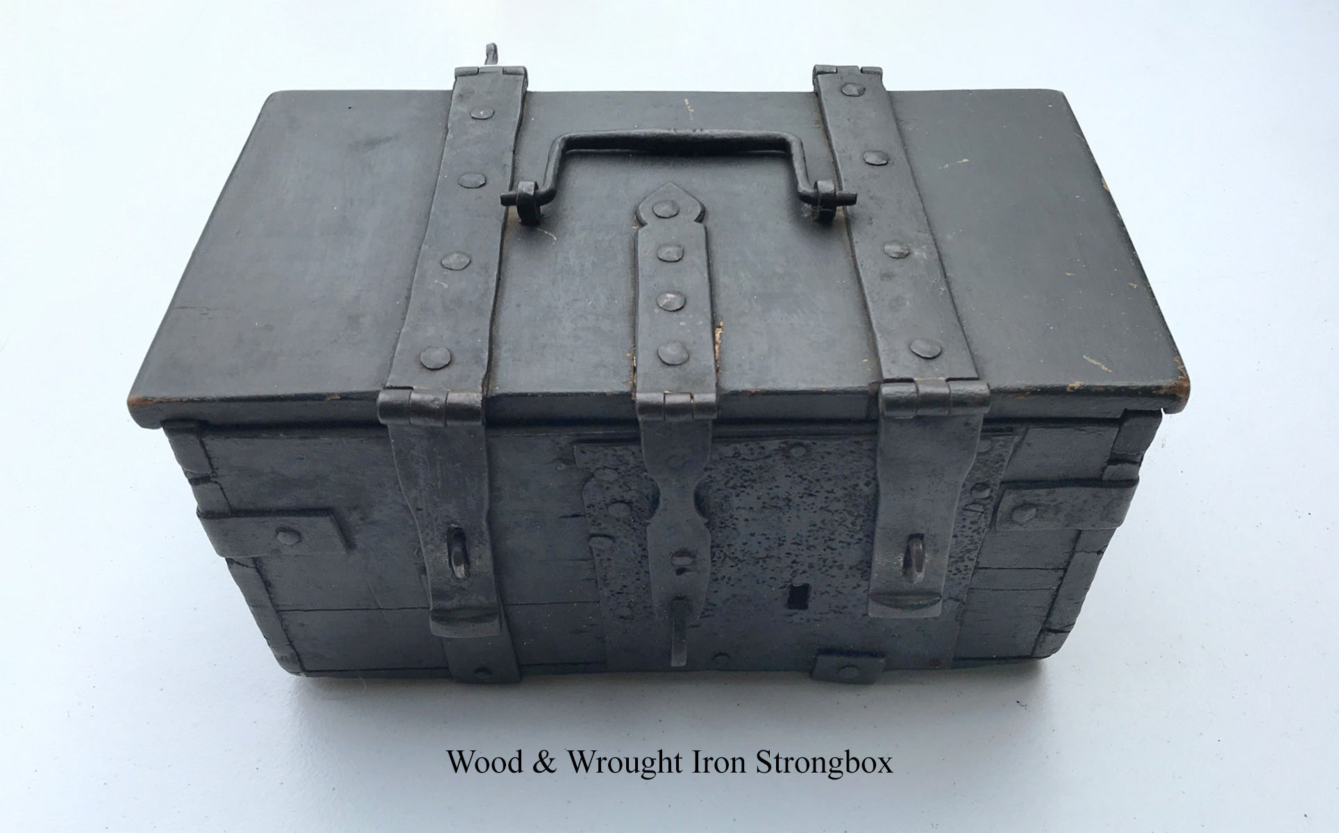 ANTIQUE WOOD AND WROUGHT IRON