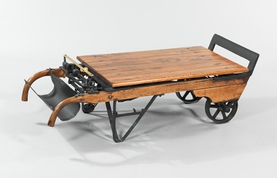 Antique Wood Brass and Cast Metal