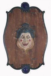 ANTIQUE WOOD CARVED & PAINTED