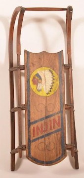 ANTIQUE WOOD CHILD'S SLED WITH