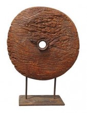 ANTIQUE WOOD & METAL WHEELAnti