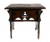 ANTIQUE WOOD STOOL BENCHEarly