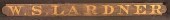 ANTIQUE WOOD "W.S. LARDNER" TR