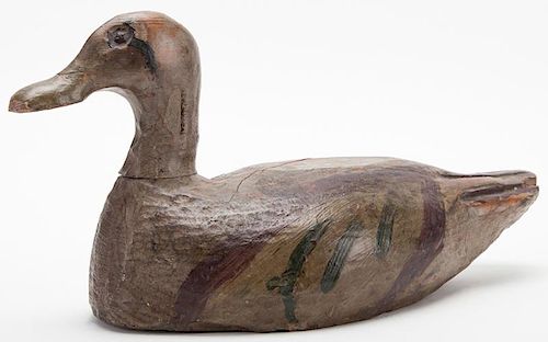 ANTIQUE WOODEN DECOY MALLARD