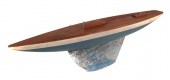 ANTIQUE WOODEN MODEL SAILBOAT