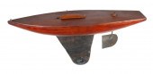 ANTIQUE WOODEN MODEL SAILBOAT