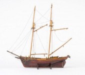 ANTIQUE WOODEN SHIP BY EUGèNE