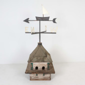 ANTIQUE WOODEN WEATHER VANE BI