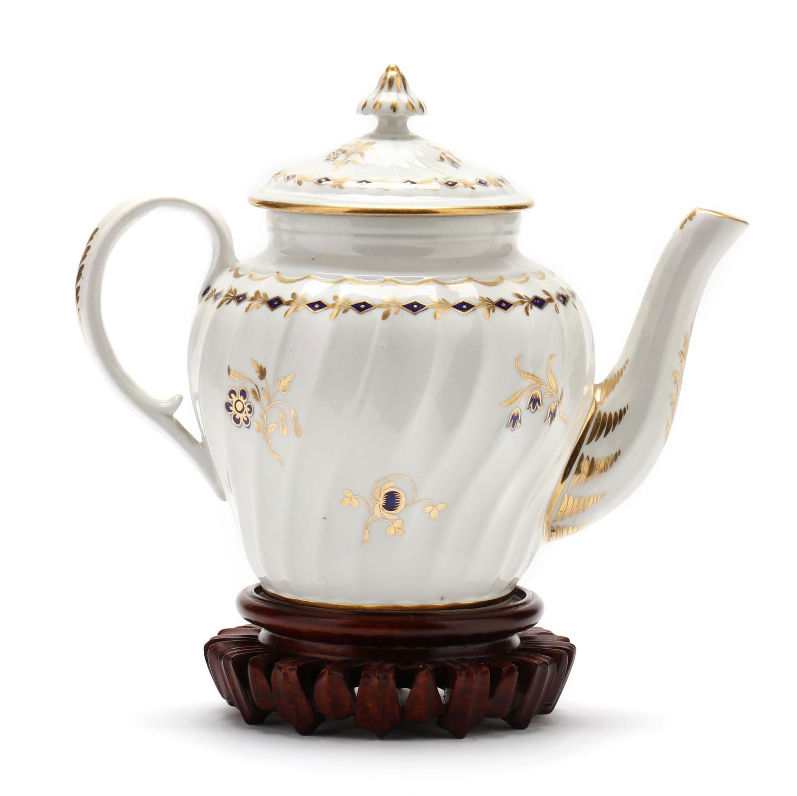 ANTIQUE WORCESTER GILT AND COBALT