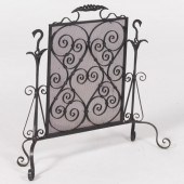 ANTIQUE WRIGHT IRON FIREPLACE