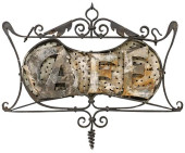 ANTIQUE WROUGHT IRON OUTDOOR C