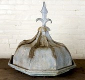 ANTIQUE ZINC AND COPPER BIRD C
