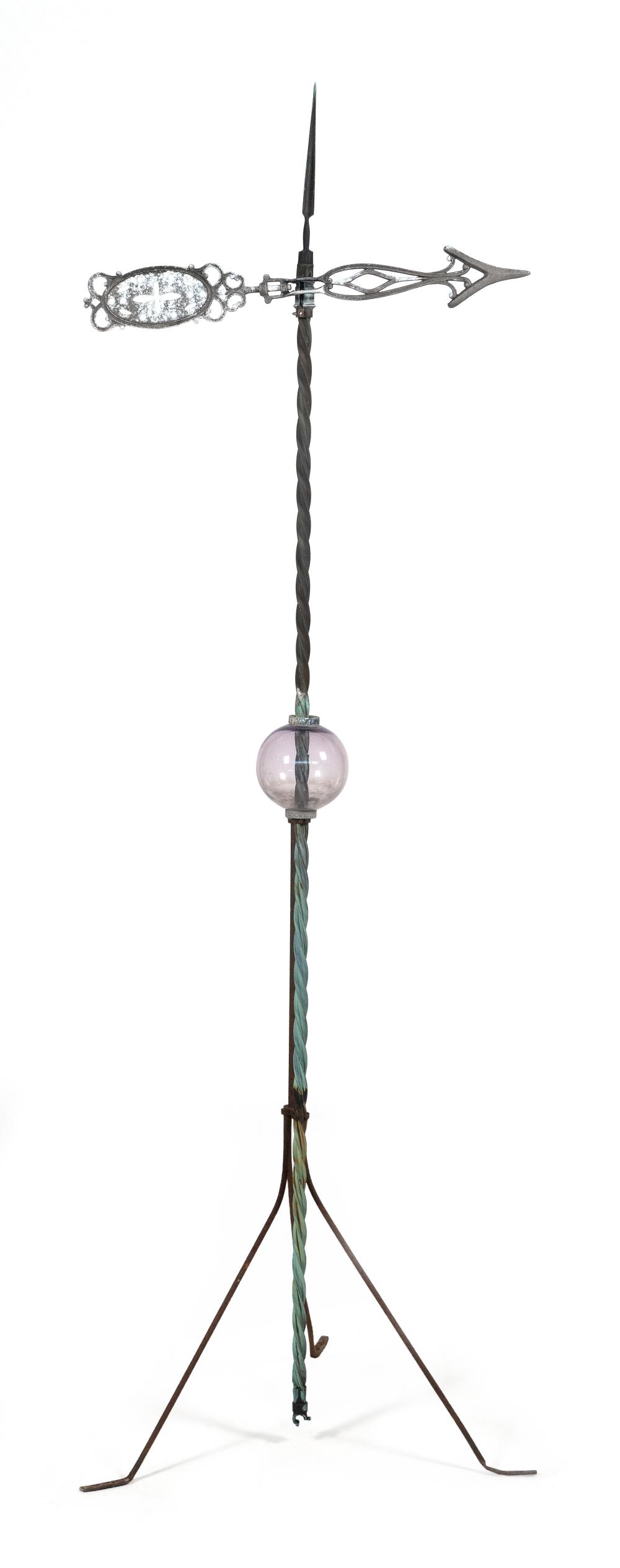 ANTIQUE ZINC, COPPER AND GLASS
