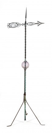 ANTIQUE ZINC, COPPER AND GLASS