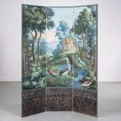 ANTIQUE ZUBER STYLE SCENIC WAL