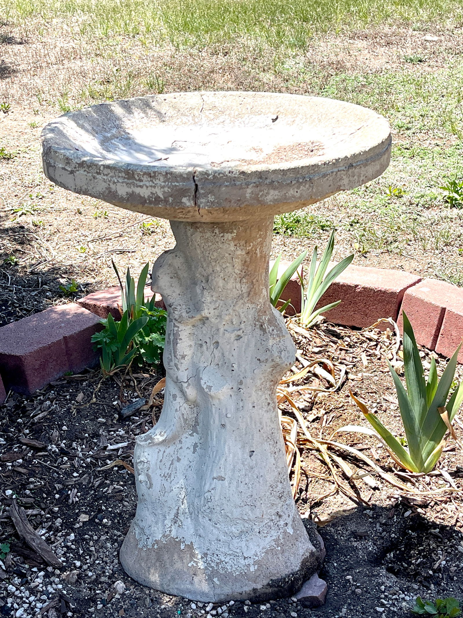 ANTIQUES CEMENT BIRD BATH1940s