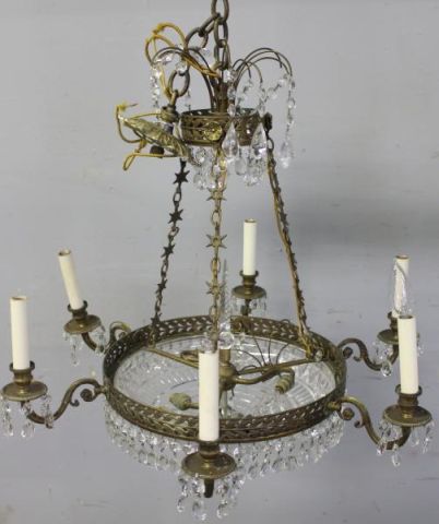 Antique/Vintage Brass and Crystal