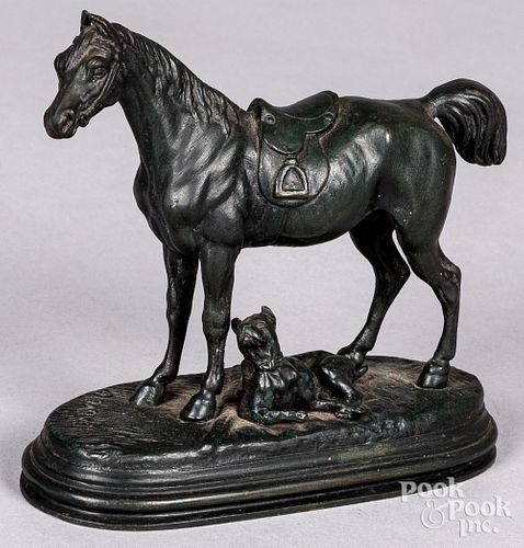 ANTOINE BARYE BRONZE HORSE AND
