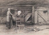 ANTON MAUVE, INTERIOR SKETCHDr