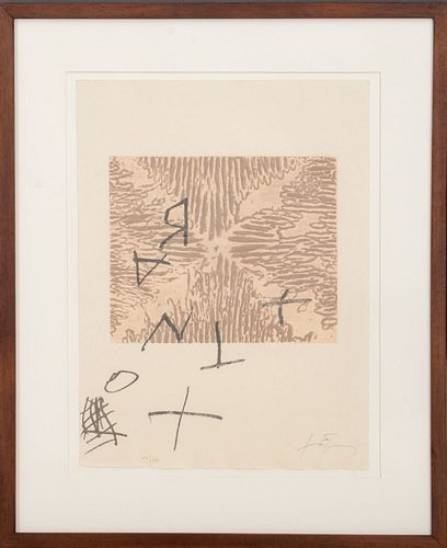 ANTONI TAPIES ABSTRACT EMBOSSED