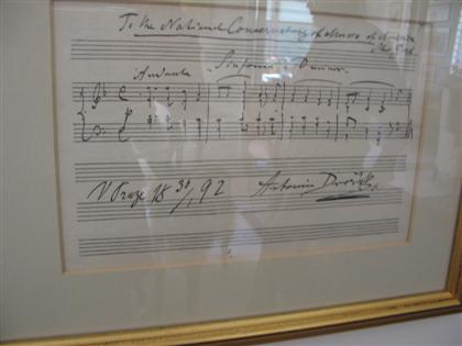 ANTONIN DVORAK    A copy of a