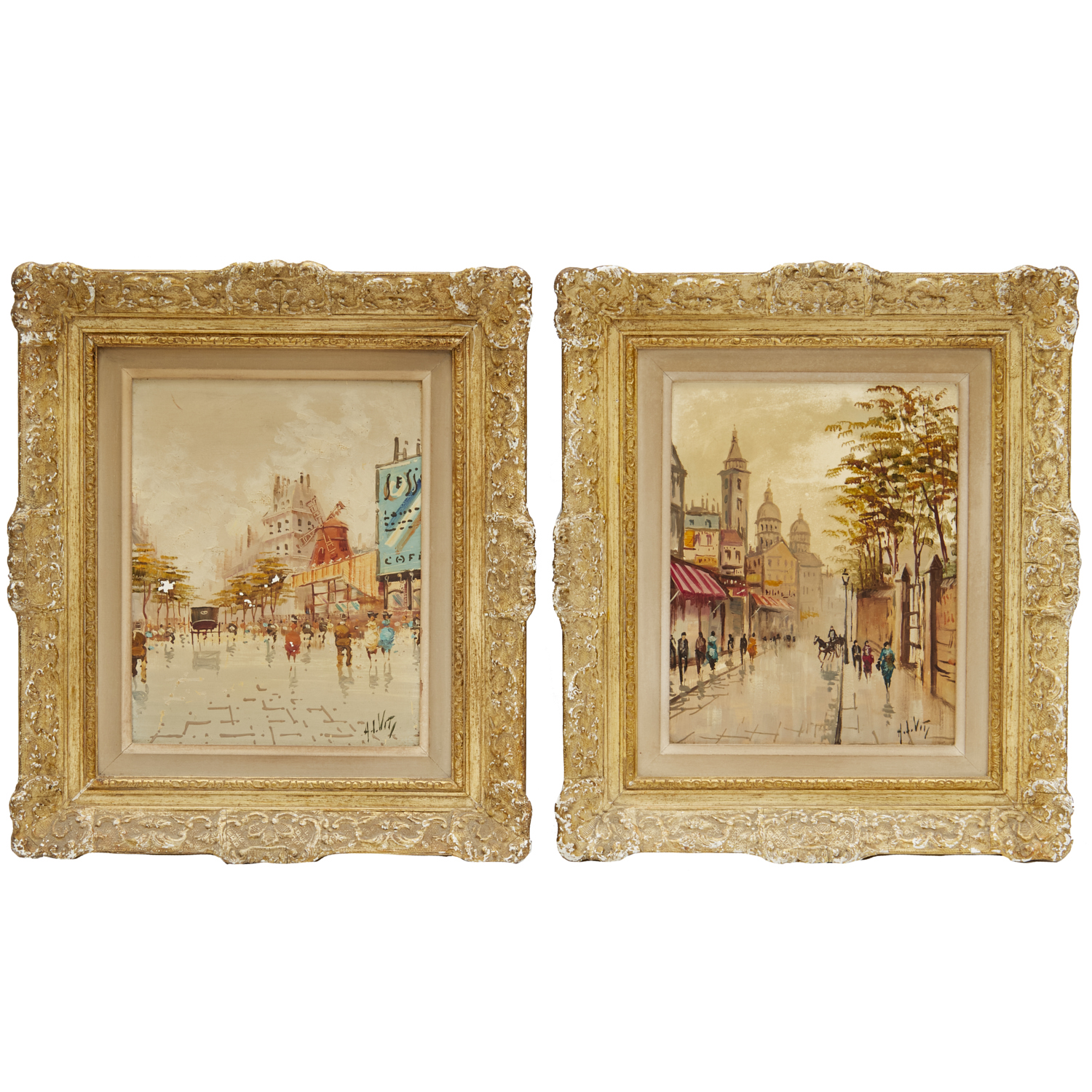 ANTONIO DE VITY, PAIR OILS ON BOARD