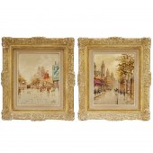 ANTONIO DE VITY, PAIR OILS ON