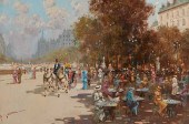 ANTONIO GRAVINA PARK SCENE OIL