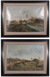 ANTONY BEEK TWO OILS ON CANVAS