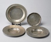 ANTQUE PEWTER WAREThree large