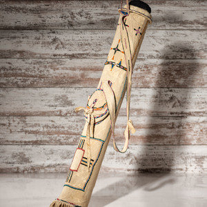 Apache Beaded Hide Golf Bag ca 1906