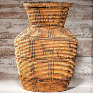 Apache Figural Olla, with Lid early