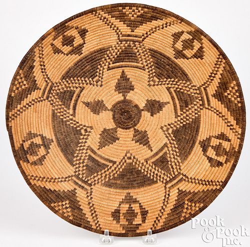 APACHE INDIAN COILED BASKET,