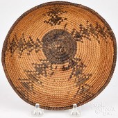 APACHE INDIAN COILED BASKET, E