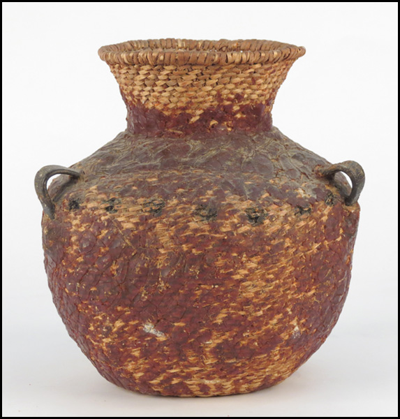 APACHE PITCHE BASKET. Circa 1870
