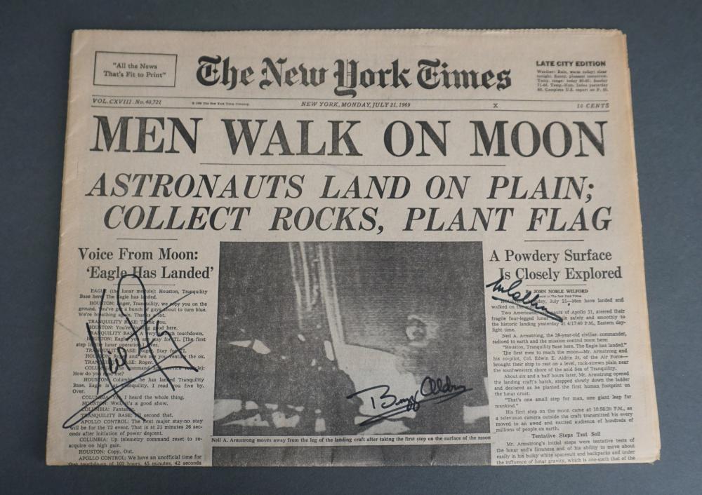 APOLLO 11 CREW-SIGNED THE NEW