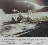 APOLLO 15 MOON ROVER BLACK AND