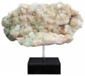 APOPHYLLITE SPECIMEN ON BLACK