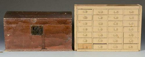APOTHECARY CABINET AND BOX1st item: