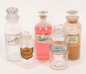 Apothecary jars with glass sto