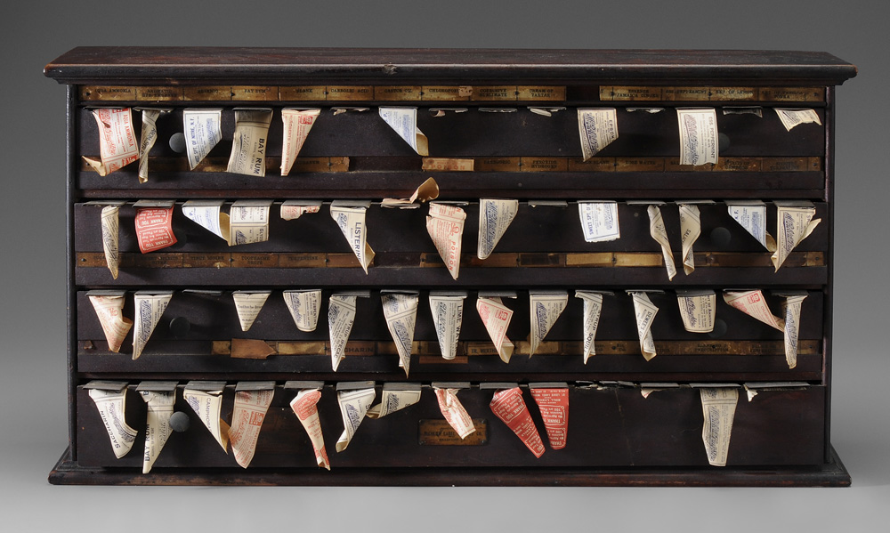Apothecary Label Cabinet early 20th