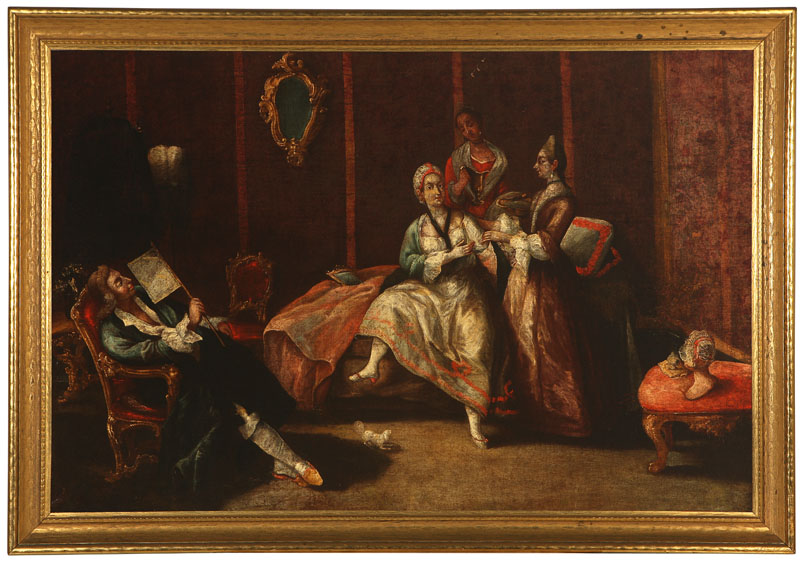appears unsigned oil on canvas laid