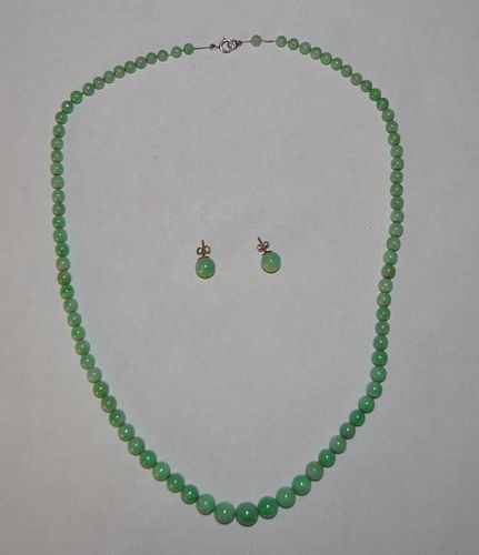 APPLE JADE NECKLACE & MATCHING