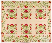 APPLIQUé FLOWER BASKET QUILT,