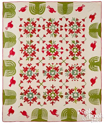 APPLIQUé FRIENDSHIP QUILT, DATED