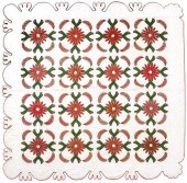 Appliqué hand worked quilt, 16