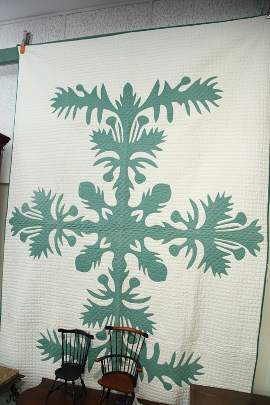 APPLIQUE QUILT. Hawiian style quilt