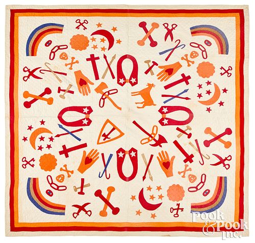 APPLIQUé QUILT, LATE 19TH