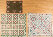 APPLIQUE QUILT TOPS & CREWEL W