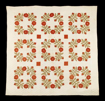 Appliqued cotton quilt   
